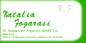 natalia fogarasi business card